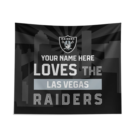 Pixsona Las Vegas Raiders Skyline Tapestry | Personalized | Custom