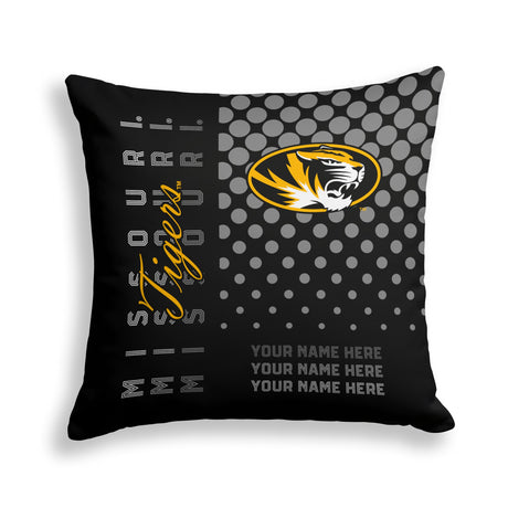 Pixsona Missouri Tigers Halftone Throw Pillow | Personalized | Custom