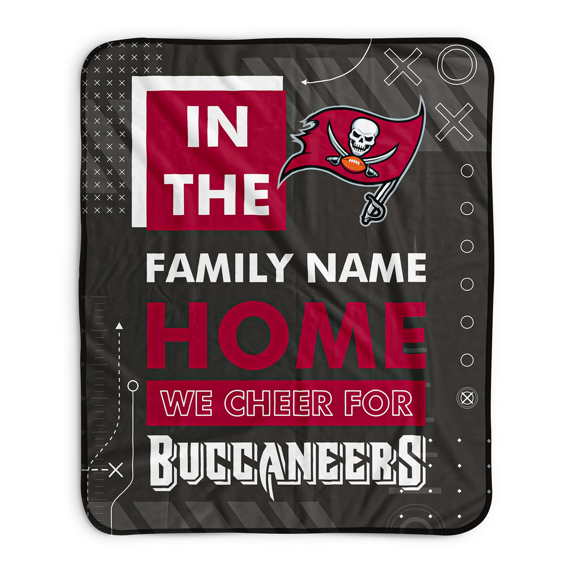 Pixsona Tampa Bay Buccaneers Cheer Pixel Fleece Blanket | Personalized | Custom
