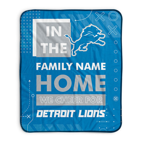 Pixsona Detroit Lions Cheer Pixel Fleece Blanket | Personalized | Custom