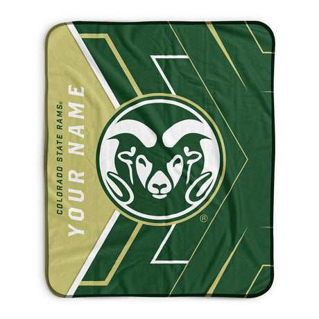 Pixsona Colorado State Rams Glow Pixel Fleece Blanket | Personalized | Custom