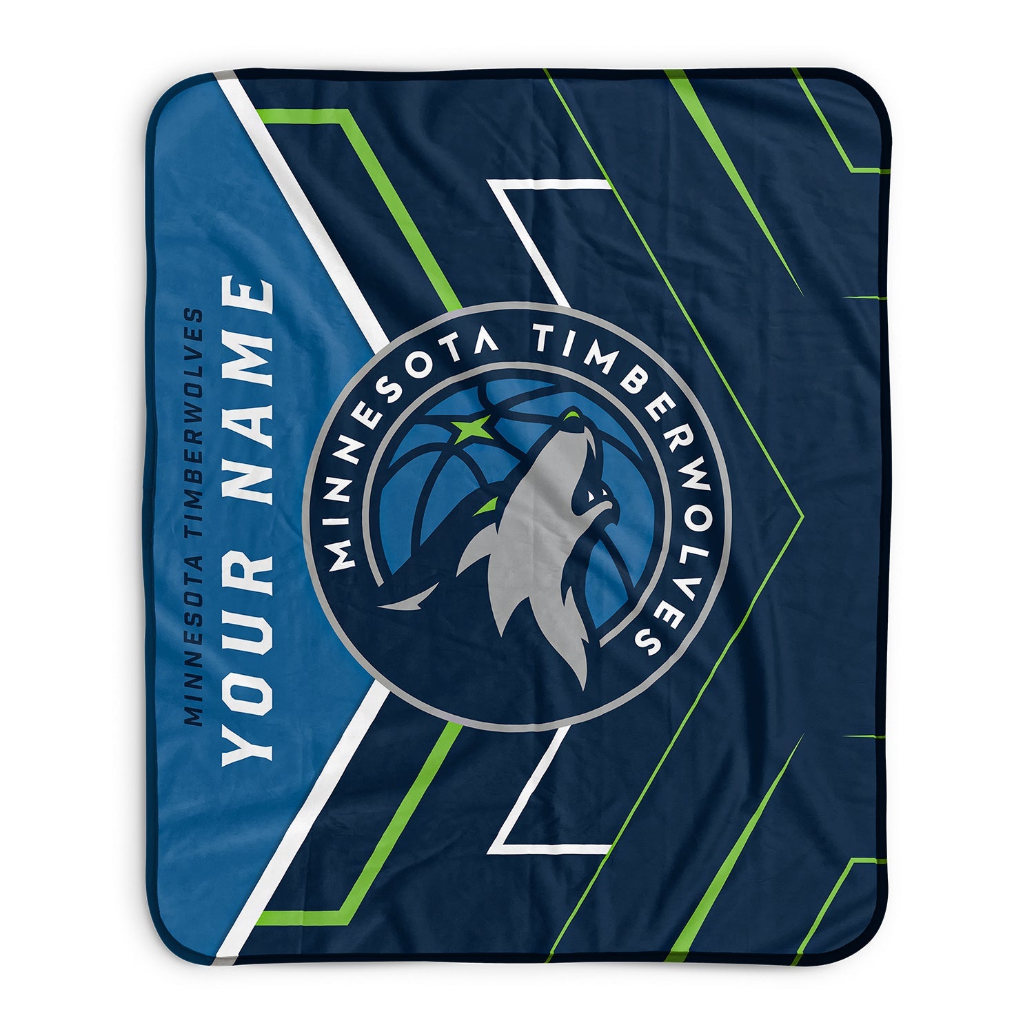 Pixsona Minnesota Timberwolves Glow Pixel Fleece Blanket | Personalized | Custom