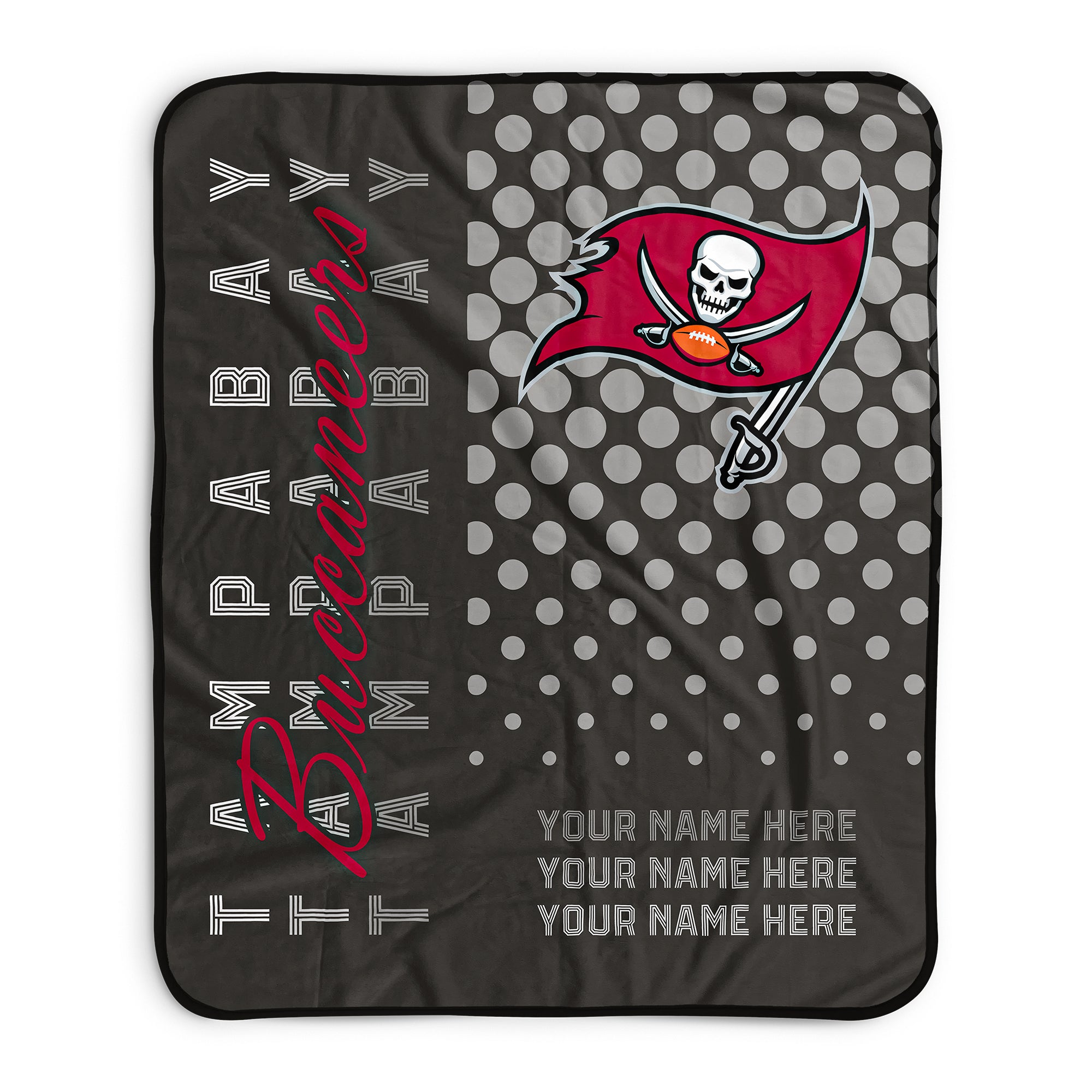 Pixsona Tampa Bay Buccaneers Halftone Pixel Fleece Blanket | Personalized | Custom