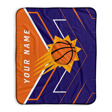 Pixsona Phoenix Suns Glow Pixel Fleece Blanket | Personalized | Custom
