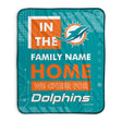 Pixsona Miami Dolphins Cheer Pixel Fleece Blanket | Personalized | Custom