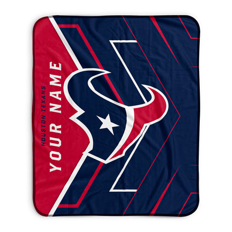 Pixsona Houston Texans Glow Pixel Fleece Blanket | Personalized | Custom