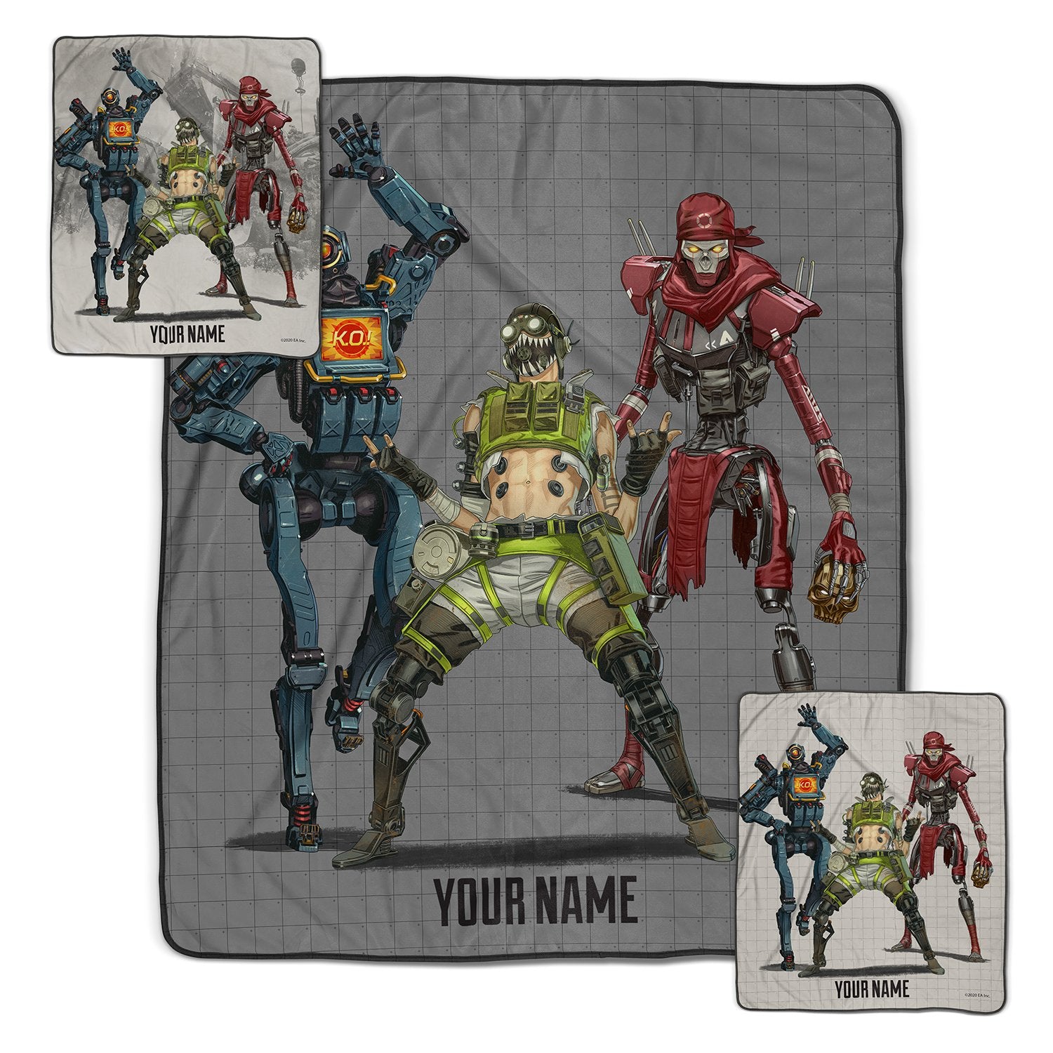 Pixsona Pixel Fleece Licensed Apex Legends Ping Location Pixel Fleece Blanket | Personalized | Custom