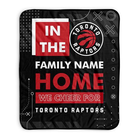 Pixsona Toronto Raptors Cheer Pixel Fleece Blanket | Personalized | Custom