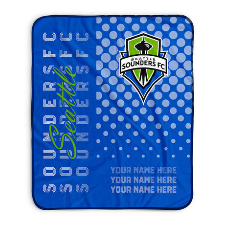 Pixsona Seattle Sounders FC Halftone Pixel Fleece Blanket | Personalized | Custom