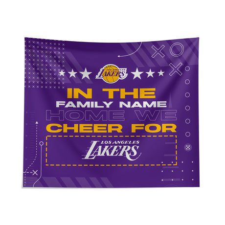 Pixsona Los Angeles Lakers Cheer Tapestry | Personalized | Custom