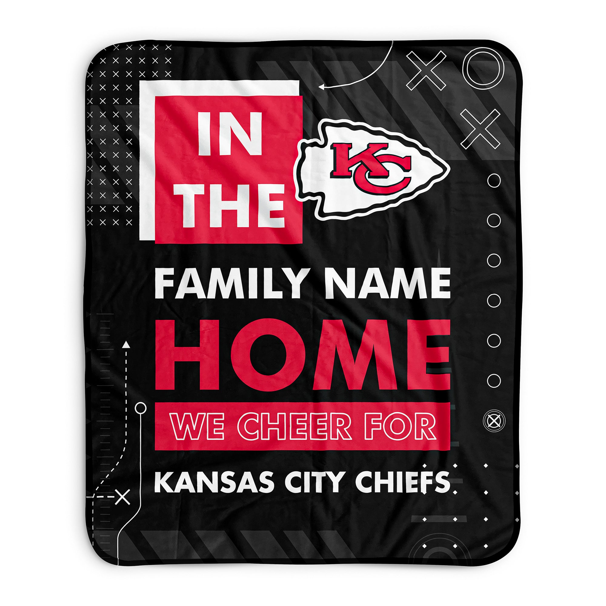 Pixsona Kansas City Chiefs Cheer Pixel Fleece Blanket | Personalized | Custom