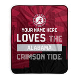 Pixsona Alabama Crimson Tide Skyline Pixel Fleece Blanket | Personalized | Custom