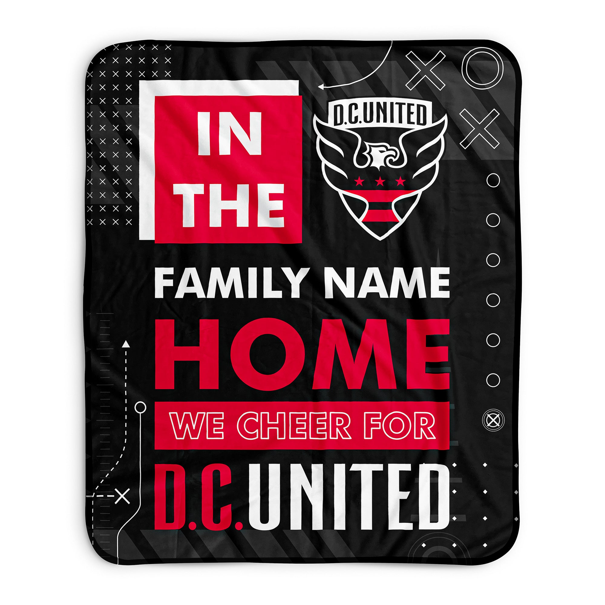 Pixsona D.C. United Cheer Pixel Fleece Blanket | Personalized | Custom