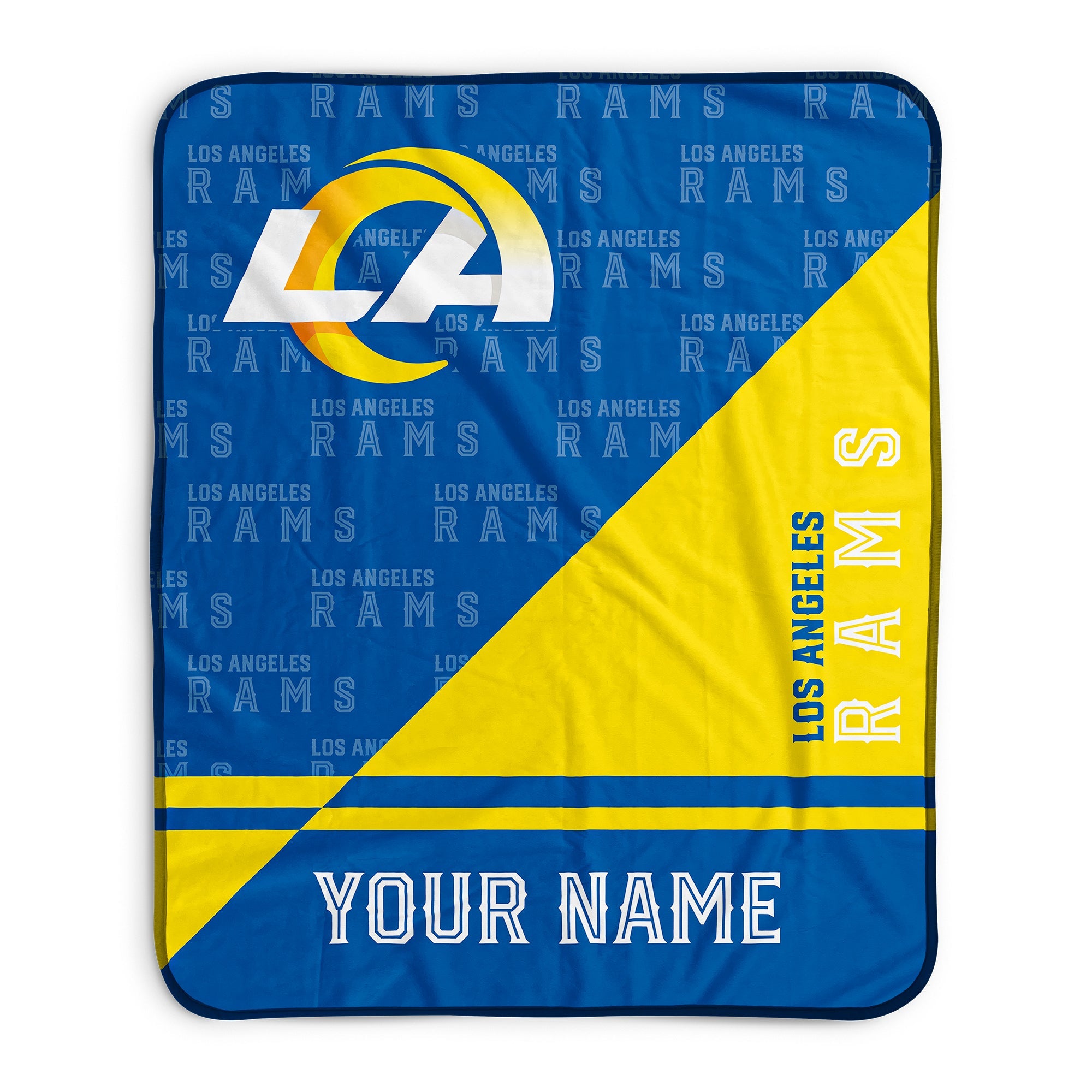 Pixsona Los Angeles Rams Split Pixel Fleece Blanket | Personalized | Custom