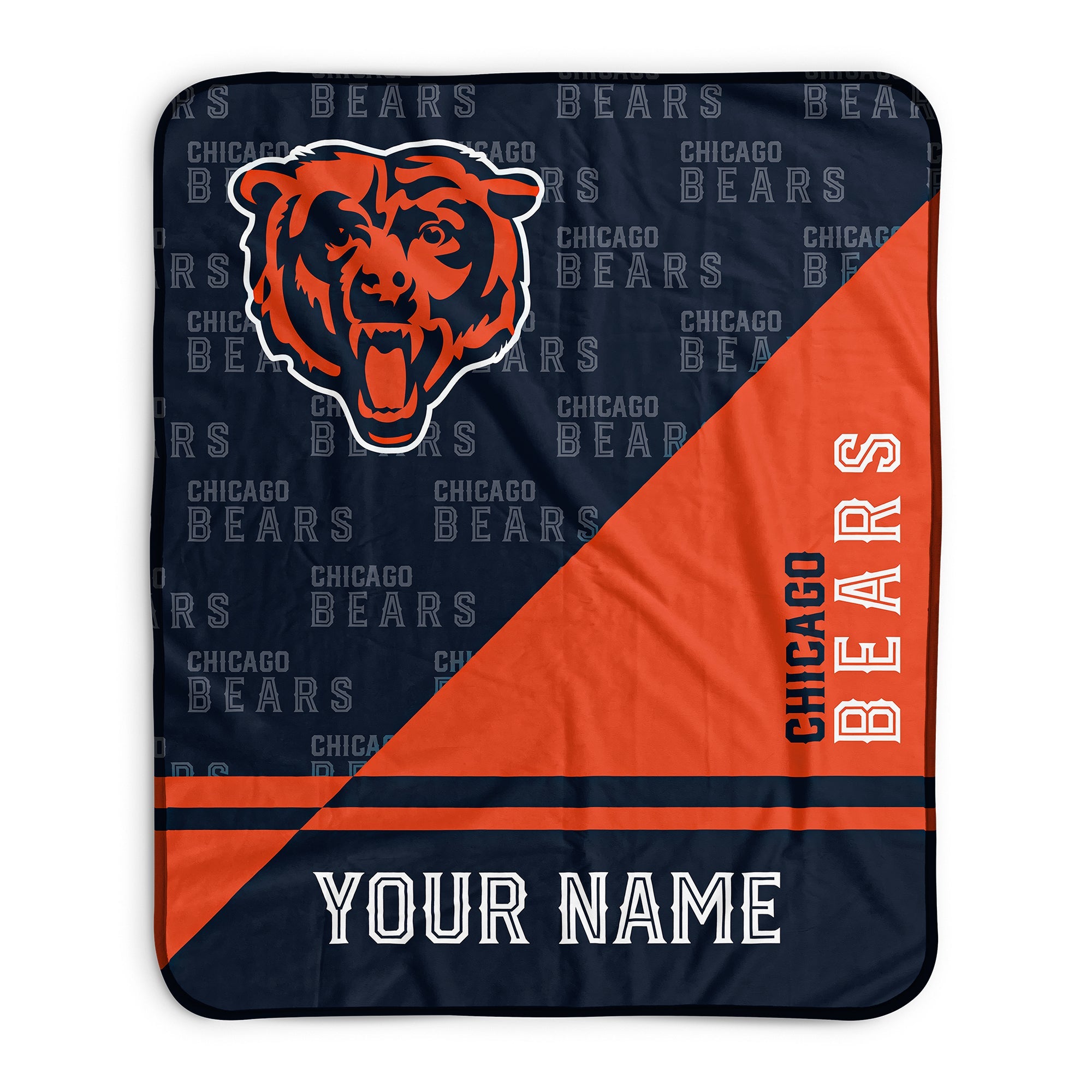 Pixsona Chicago Bears Split Pixel Fleece Blanket | Personalized | Custom
