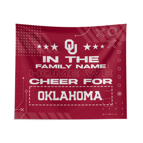 Pixsona Oklahoma Sooners Cheer Tapestry | Personalized | Custom