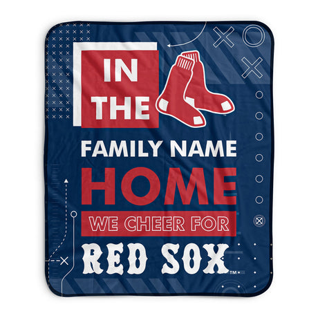 Pixsona Boston Red Sox Cheer Pixel Fleece Blanket | Personalized | Custom