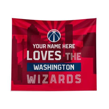 Pixsona Washington Wizards Skyline Tapestry | Personalized | Custom