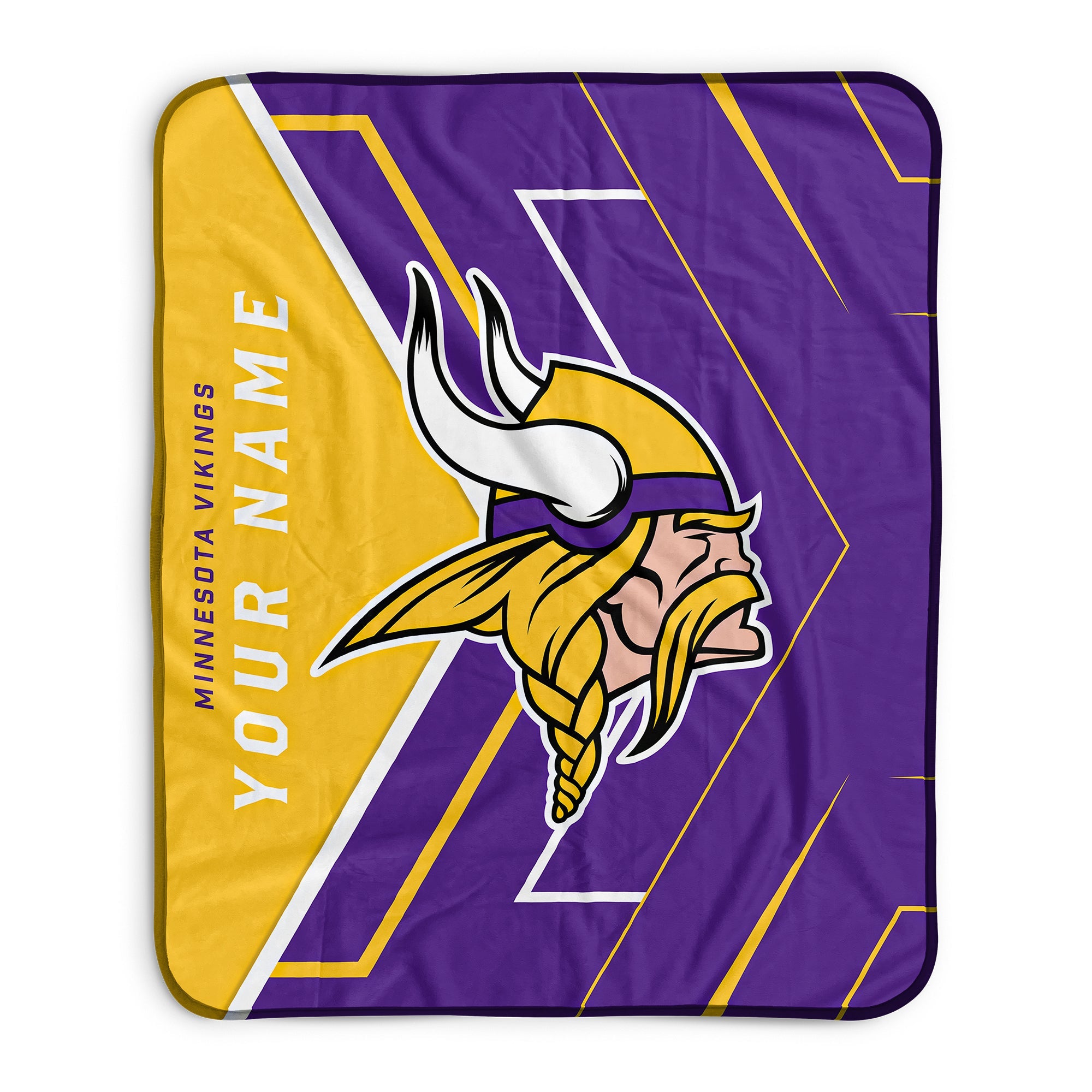 Pixsona Minnesota Vikings Glow Pixel Fleece Blanket | Personalized | Custom