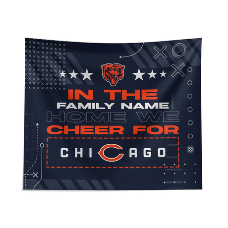 Pixsona Chicago Bears Cheer Tapestry | Personalized | Custom