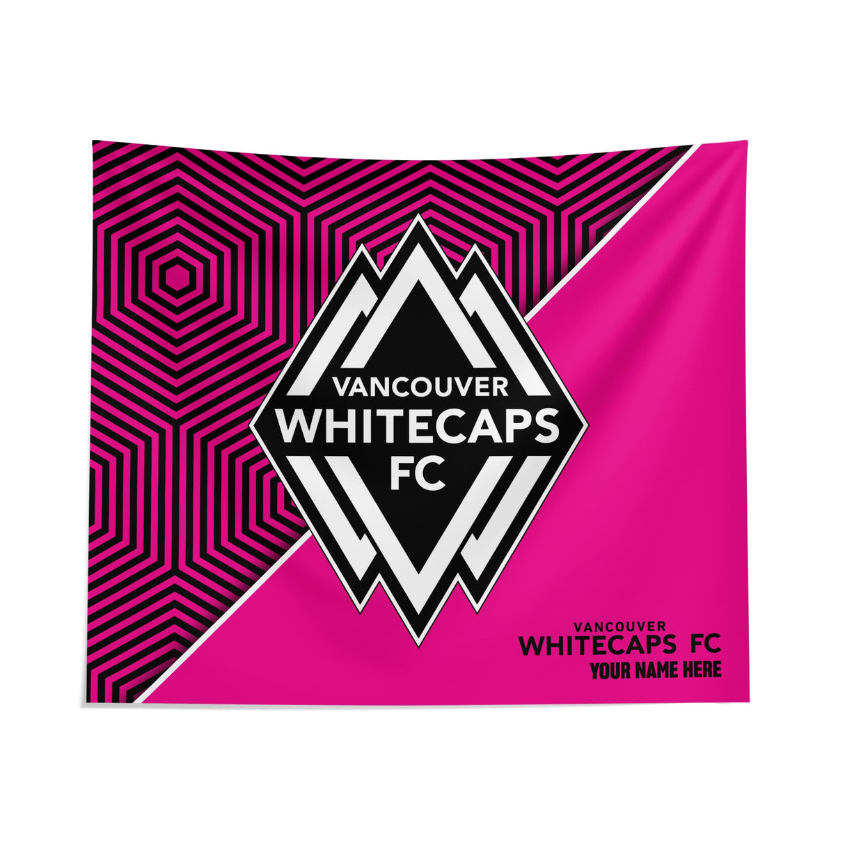 Pixsona Vancouver Whitecaps FC Pink Implosion Tapestry | Personalized | Custom