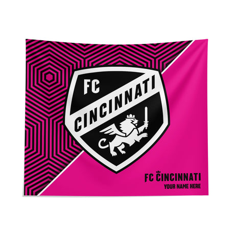 Pixsona FC Cincinnati Pink Implosion Tapestry | Personalized | Custom