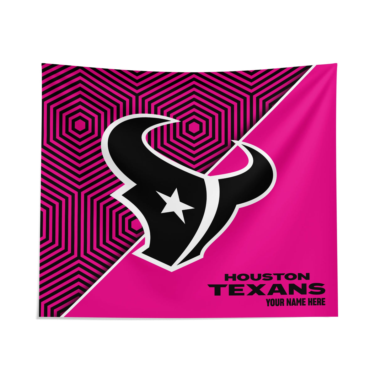 Pixsona Houston Texans Pink Implosion Tapestry | Personalized | Custom