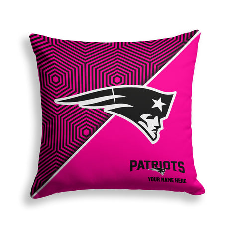 Pixsona New England Patriots Pink Implosion Throw Pillow | Personalized | Custom