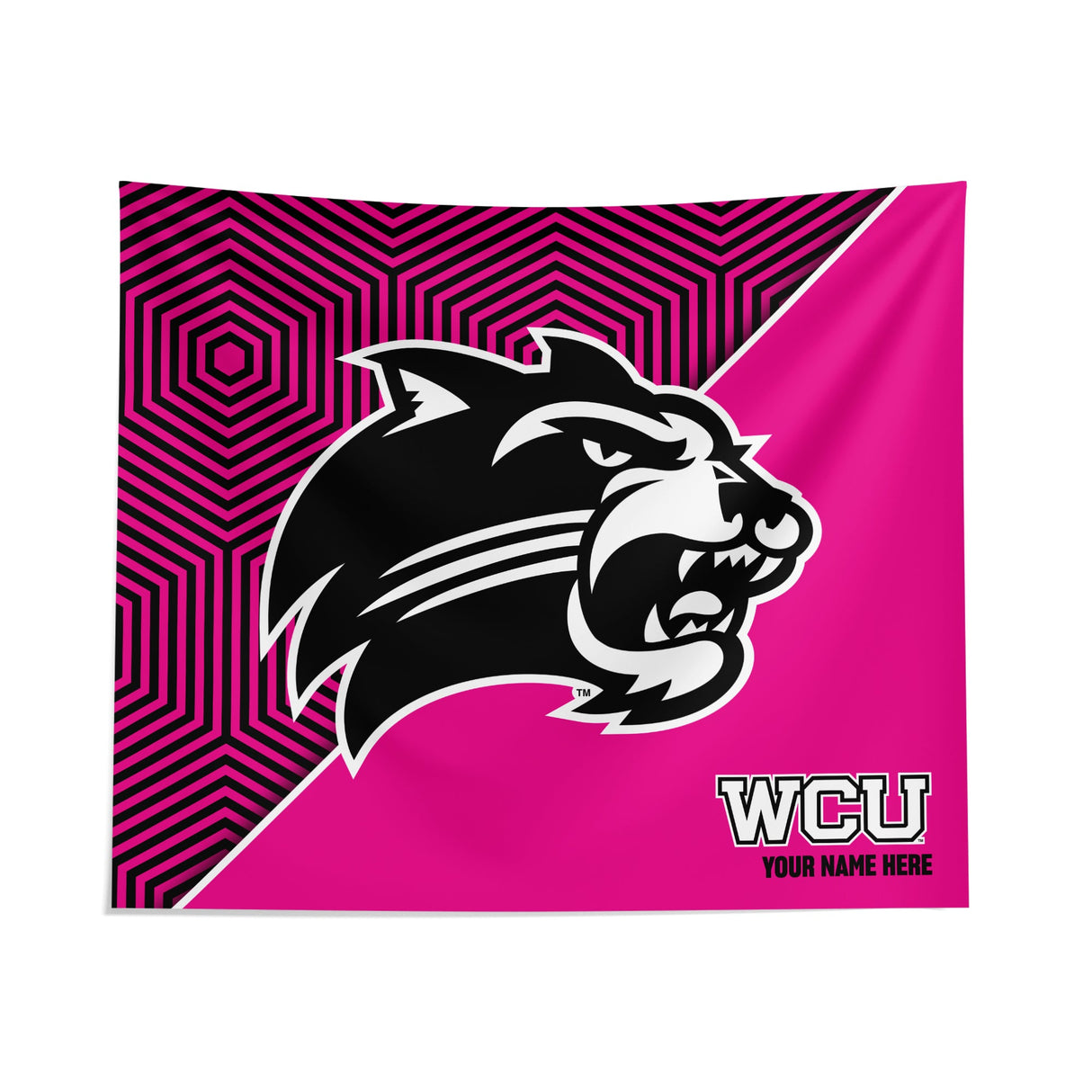 Pixsona Western Carolina Catamounts Pink Implosion Tapestry | Personalized | Custom