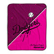 Pixsona Los Angeles Dodgers Pink Implosion Pixel Fleece Blanket | Personalized | Custom