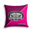 Pixsona Jacksonville State Gamecocks Pink Implosion Throw Pillow | Personalized | Custom