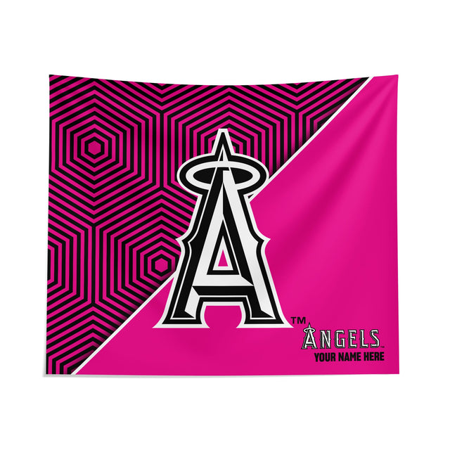 Pixsona Los Angeles Angels Pink Implosion Tapestry | Personalized | Custom