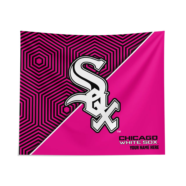 Pixsona Chicago White Sox Pink Implosion Tapestry | Personalized | Custom