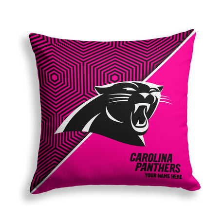 Pixsona Carolina Panthers Pink Implosion Throw Pillow | Personalized | Custom