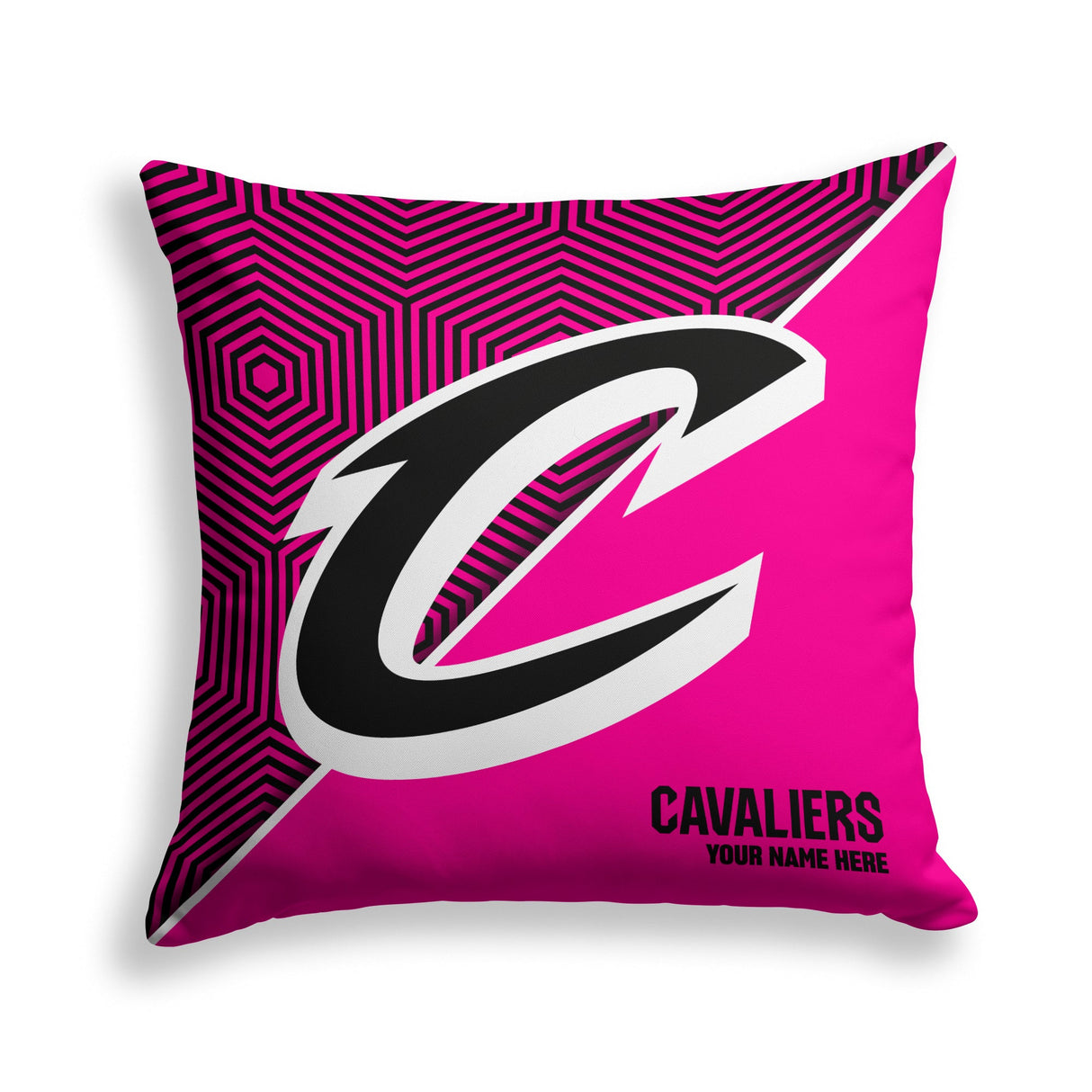 Pixsona Cleveland Cavaliers Pink Implosion Throw Pillow | Personalized | Custom