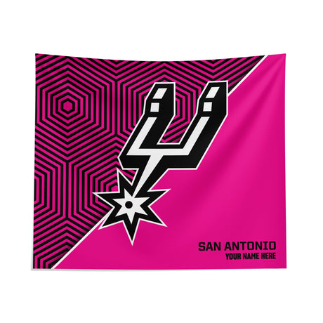 Pixsona San Antonio Spurs Pink Implosion Tapestry | Personalized | Custom