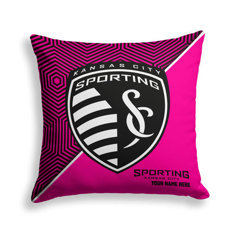 Pixsona Sporting Kansas City Pink Implosion Throw Pillow | Personalized | Custom