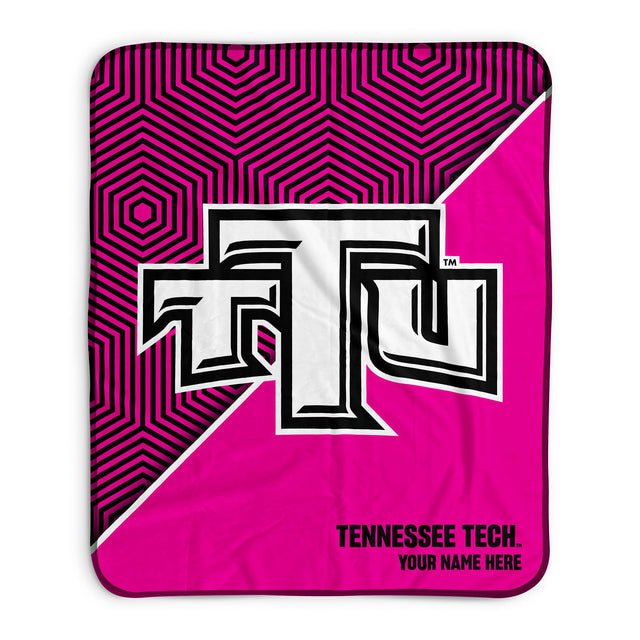 Pixsona Tennessee Tech Golden Eagles Pink Implosion Pixel Fleece Blanket | Personalized | Custom