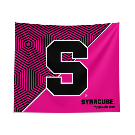 Pixsona Syracuse Orange Pink Implosion Tapestry | Personalized | Custom