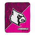 Pixsona Louisville Cardinals Pink Implosion Pixel Fleece Blanket | Personalized | Custom