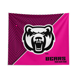 Pixsona Central Arkansas Bears Pink Implosion Tapestry | Personalized | Custom