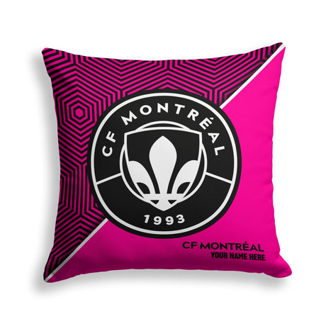 Pixsona CF Montreal Pink Implosion Throw Pillow | Personalized | Custom