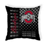 Pixsona Ohio State Buckeyes Halftone Throw Pillow | Personalized | Custom