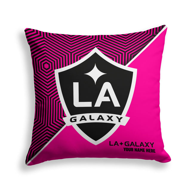 Pixsona LA Galaxy Pink Implosion Throw Pillow | Personalized | Custom