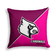 Pixsona Louisville Cardinals Pink Implosion Throw Pillow | Personalized | Custom