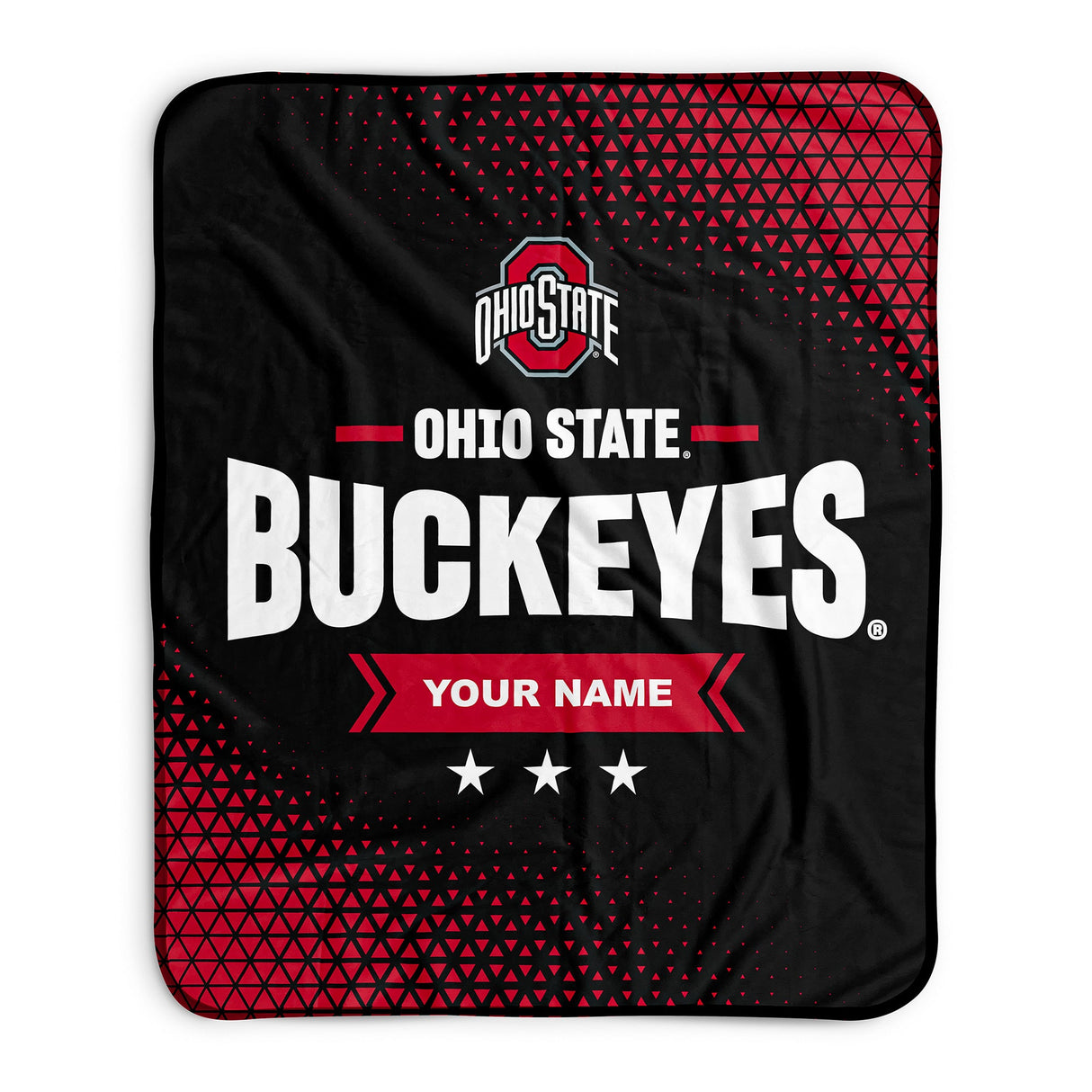 Pixsona Ohio State Buckeyes Vertex Pixel Fleece Blanket | Personalized | Custom