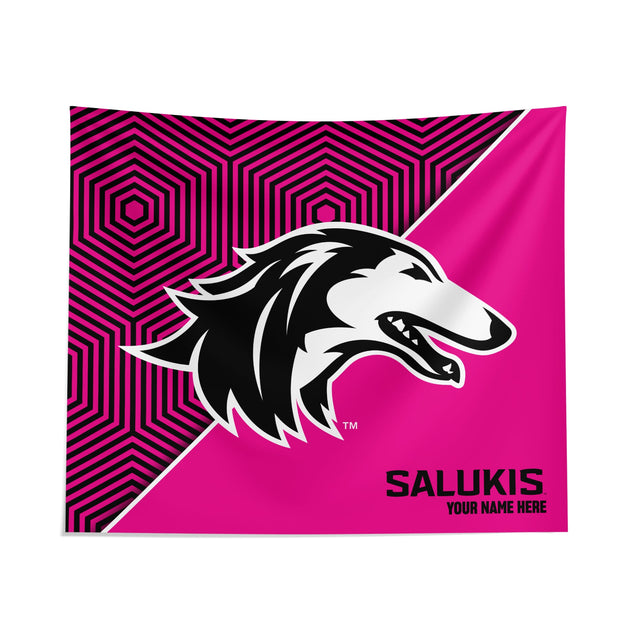 Pixsona Southern Illinois Salukis Pink Implosion Tapestry | Personalized | Custom