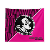 Pixsona Florida State Seminoles Pink Implosion Tapestry | Personalized | Custom