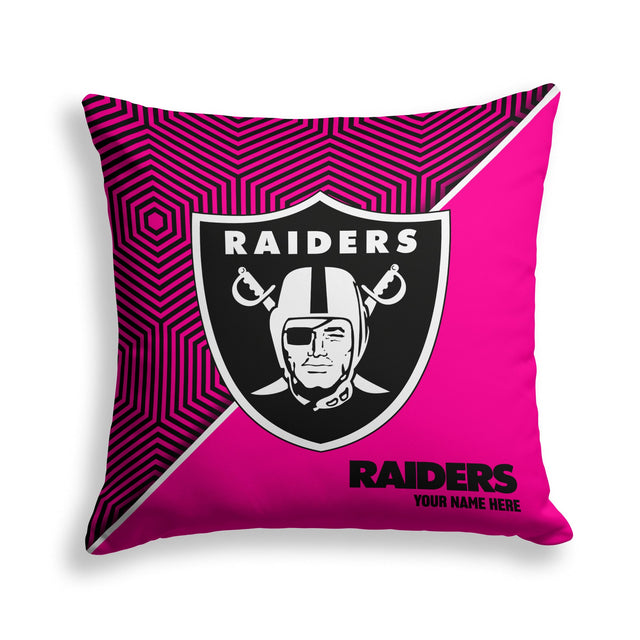 Pixsona Las Vegas Raiders Pink Implosion Throw Pillow | Personalized | Custom