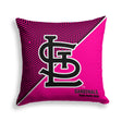 Pixsona St. Louis Cardinals Pink Implosion Throw Pillow | Personalized | Custom